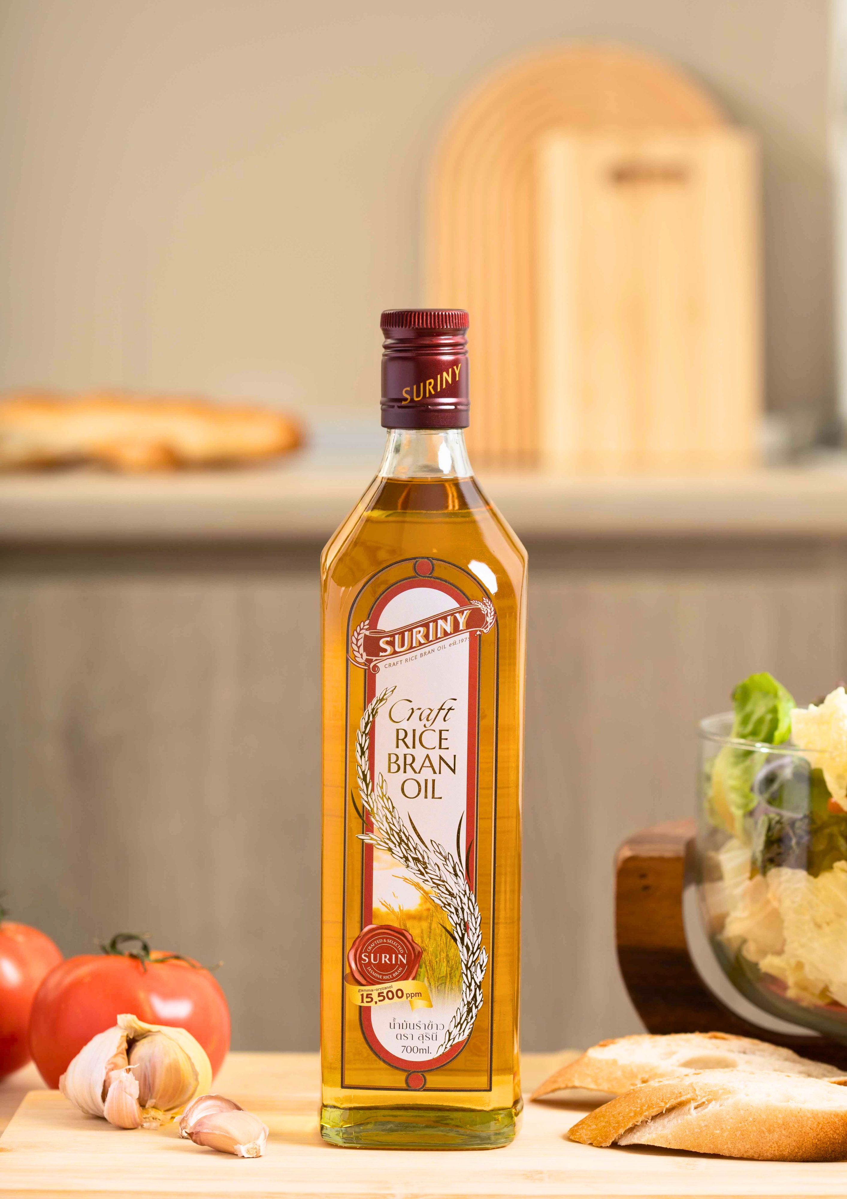 น้ำมันรำข้าว SURINY ขนาด 700 มล.(700 ml.) แกมมา โอริซานอล 15,500 ppm